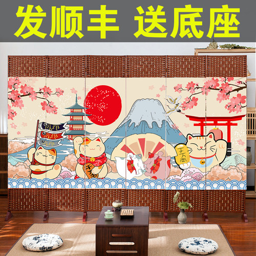 中式屏风隔断墙客厅遮挡折叠移动