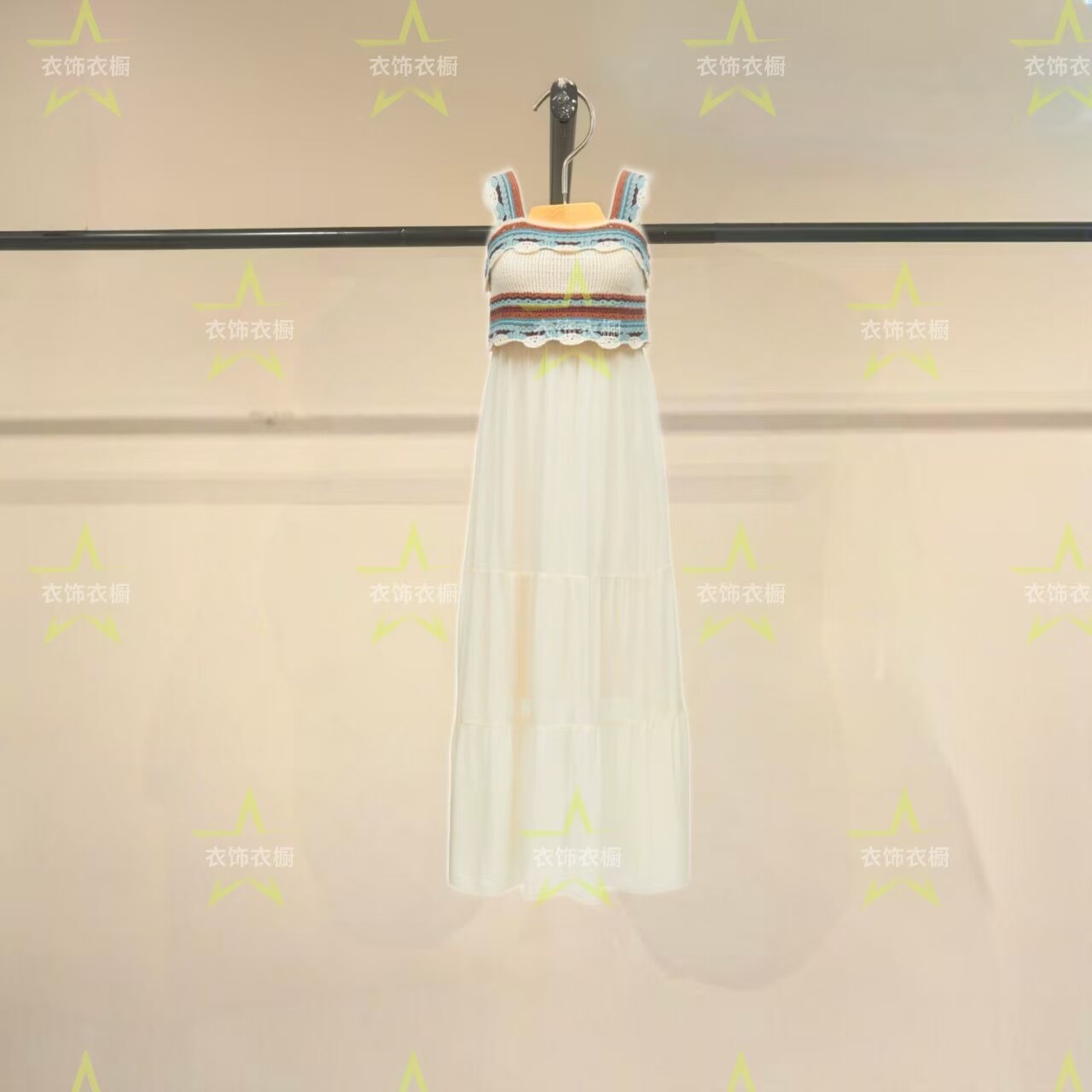 同款女装2025春夏新款肌理感钩针长裙吊带长裙 32337D003-YI