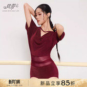 蝙蝠袖 短袖 连体服BD92 国标舞舞衣练功服女新款 贝蒂拉丁舞上衣新款