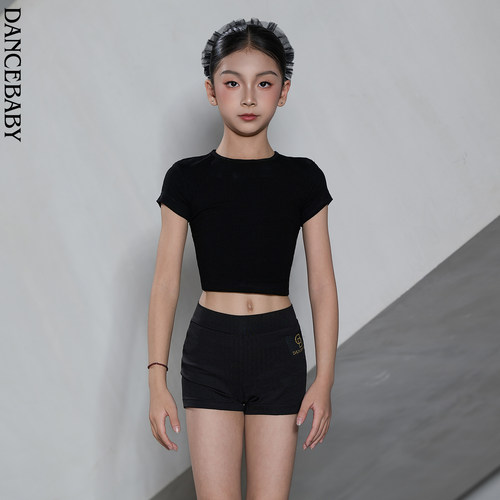 薄款黑色练功裤广场舞服装拉丁舞