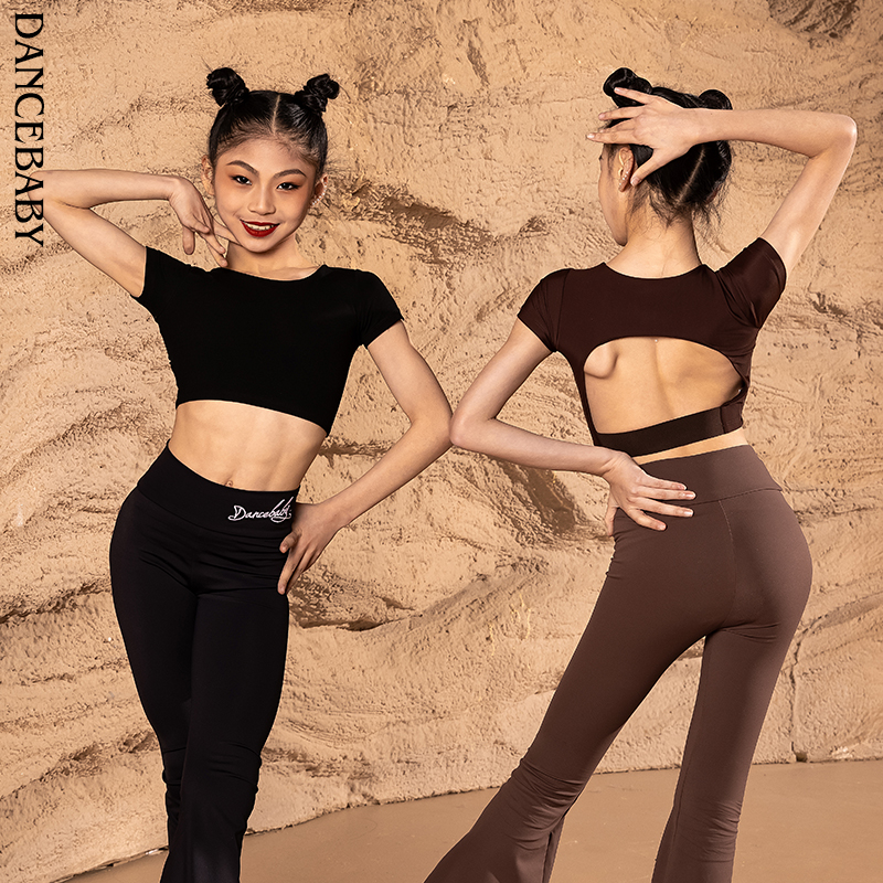 dancebaby拉丁舞服女童练功服
