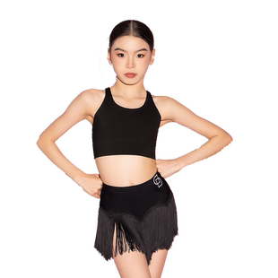 Dancebaby拉丁舞服2026新款上衣成人女童夏季吊带舞蹈上衣DAS719X