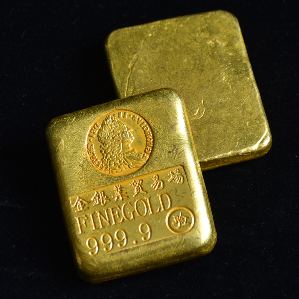 古代钱币金元宝金锭子金砖金条金饼黄铜镀金仿真金块装饰摆件银锭