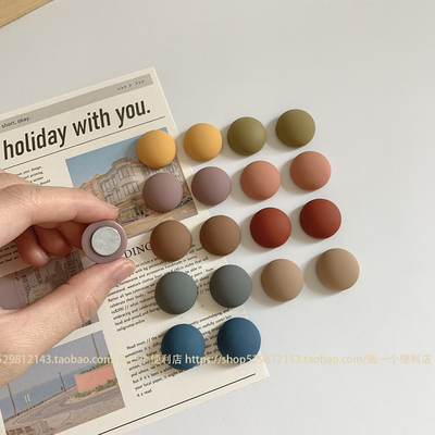 莫兰迪ins磨砂半圆形磁贴照片