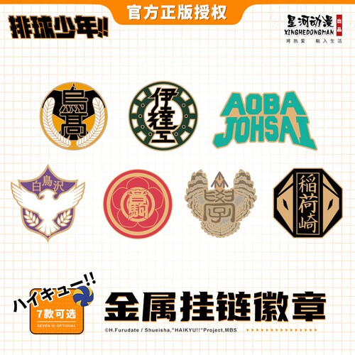 星河动漫排球少年胸针正版