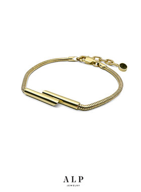 官方ALP JEWELRY时间系列原创小众设计天然玛瑙个性金色蛇骨手链