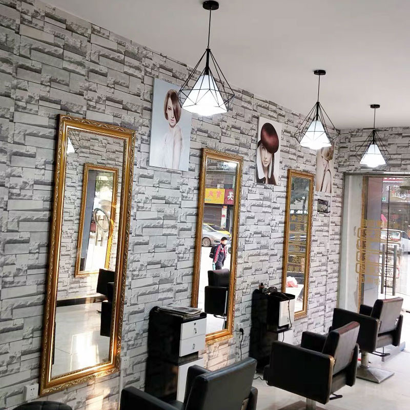 复古壁纸发廊时尚风防水墙面装饰