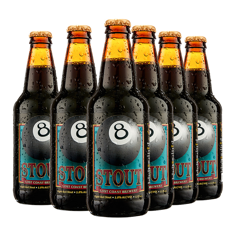 黑啤迷失海岸黑8世濤啤酒 LOST COAST 355ml*6瓶 美國精釀啤酒