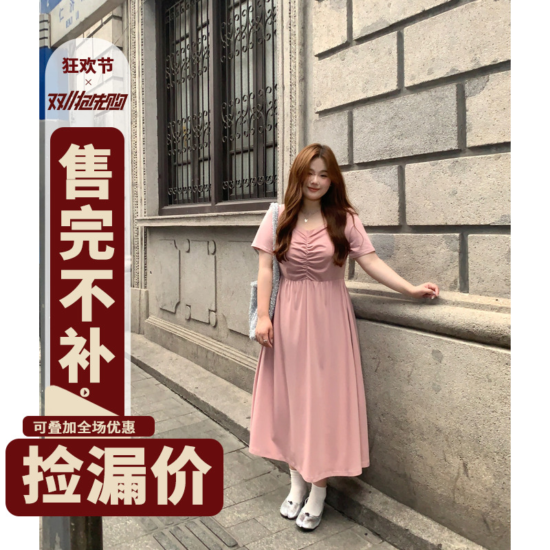 徐达布胖mm显瘦连衣裙法式小众高级感气质茶歇长裙女夏季2023新款