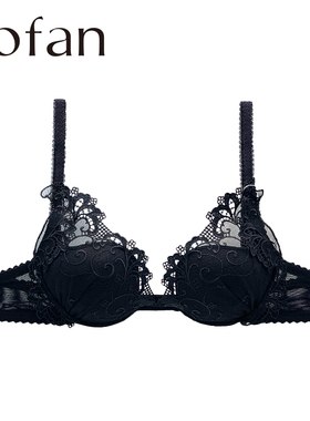 Lofanstar cup 3/4性感低胸明星杯立体刺绣软钢圈文胸内衣女5127
