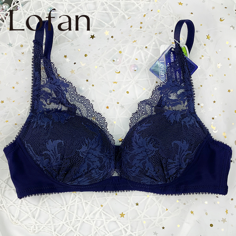 lofan深v文胸进口可放插片二排扣
