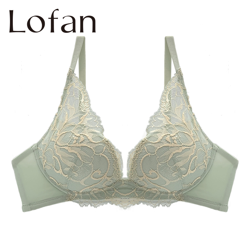 Lofan性感深V蕾丝花边