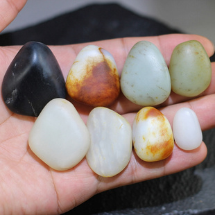 58元 任选新疆和田玉红真皮沙早青羊脂白玉黄沁籽料玉原石男女挂件