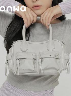 SONWA/原创 布里尼奥波士顿包 多口袋防水保龄球吐司包手提斜挎包