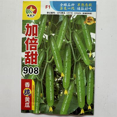 加倍甜908黄瓜种子早熟高产抗病耐热耐寒农家菜园庭院种植蔬菜籽