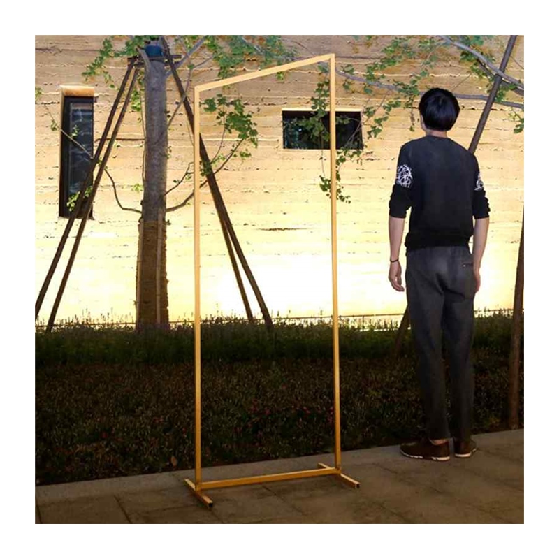 新款新款婚庆道具斜边几何饰风舞台摆F件立礼婚体花架装屏背景u.