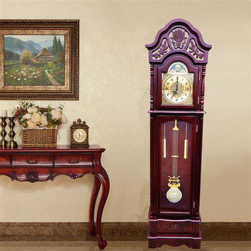 欧式实木落地钟家用客厅豪华大摆钟别墅创意机械大座钟个性立钟表