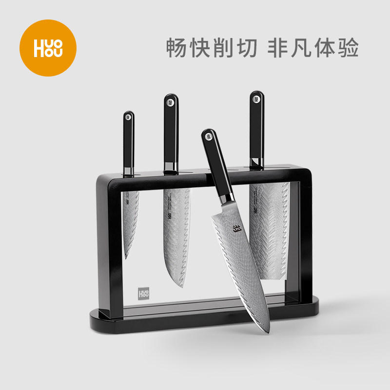 火候大马士革钢刀羽系列五件套全套刀具套组厨具切片厨师家用礼品