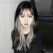 巴黎画染夏季 长直发整顶假发 发色女团显白发色原创渐变挑染时尚