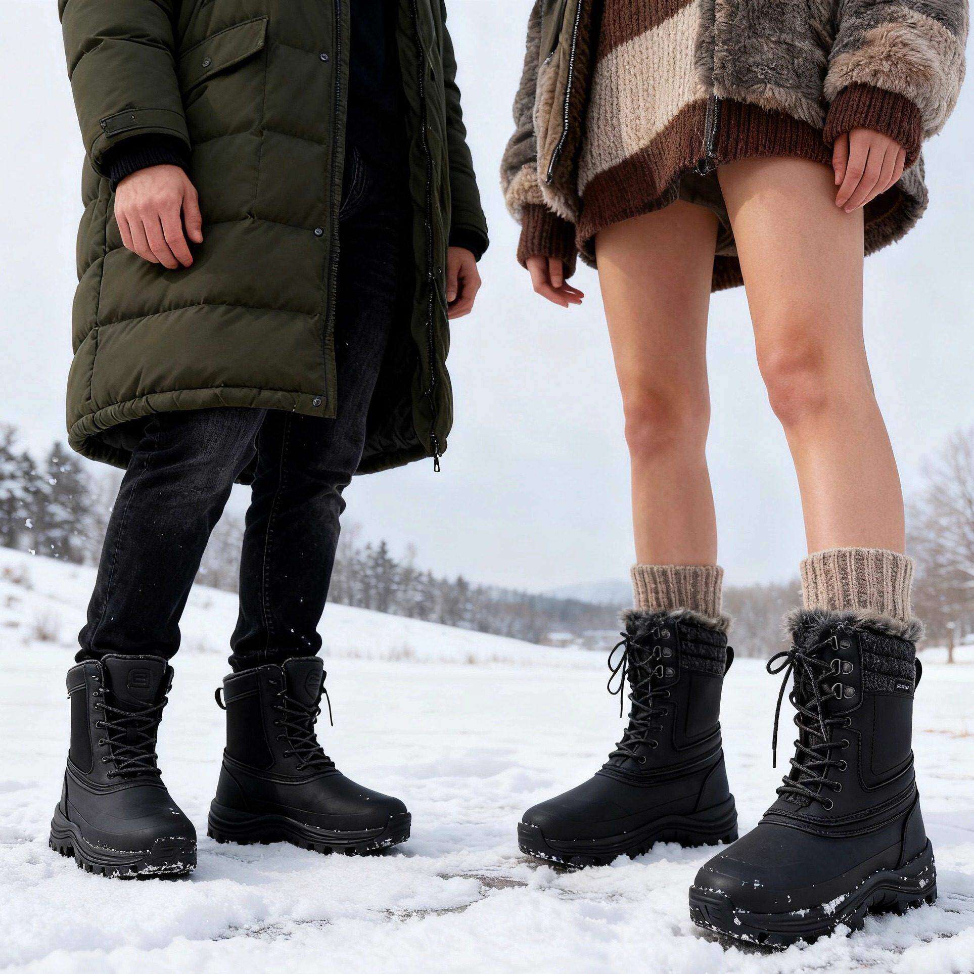 3M新雪丽冰面止滑加拿大OB男女冬季动态全防水雪地靴棉鞋防滑保暖