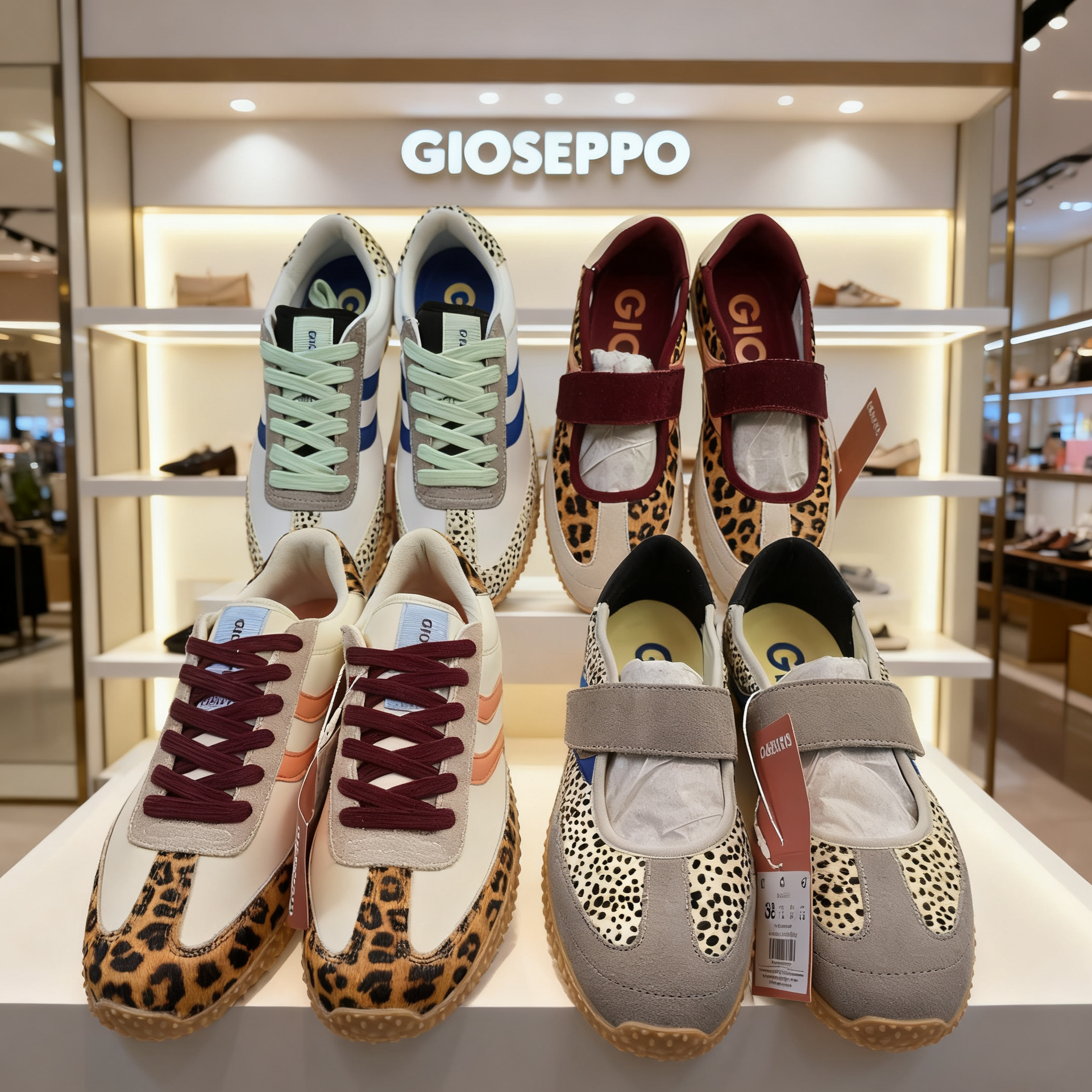 西班牙春秋豹纹马毛德训女鞋