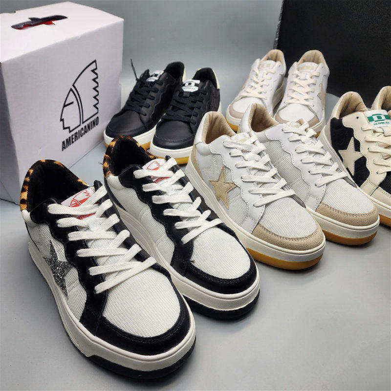 老美潮板女子春秋牛皮重工滑板鞋时尚休闲鞋防滑真皮拼色2024新款