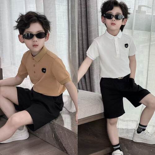 男童夏季薄款翻领短袖POLO衫
