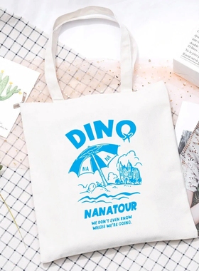 SEVENTEEN成员Nanatour系列同款单肩包学生上课便捷帆布手提包