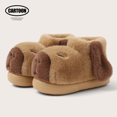 可爱棉拖鞋女款冬季保暖雪地靴男