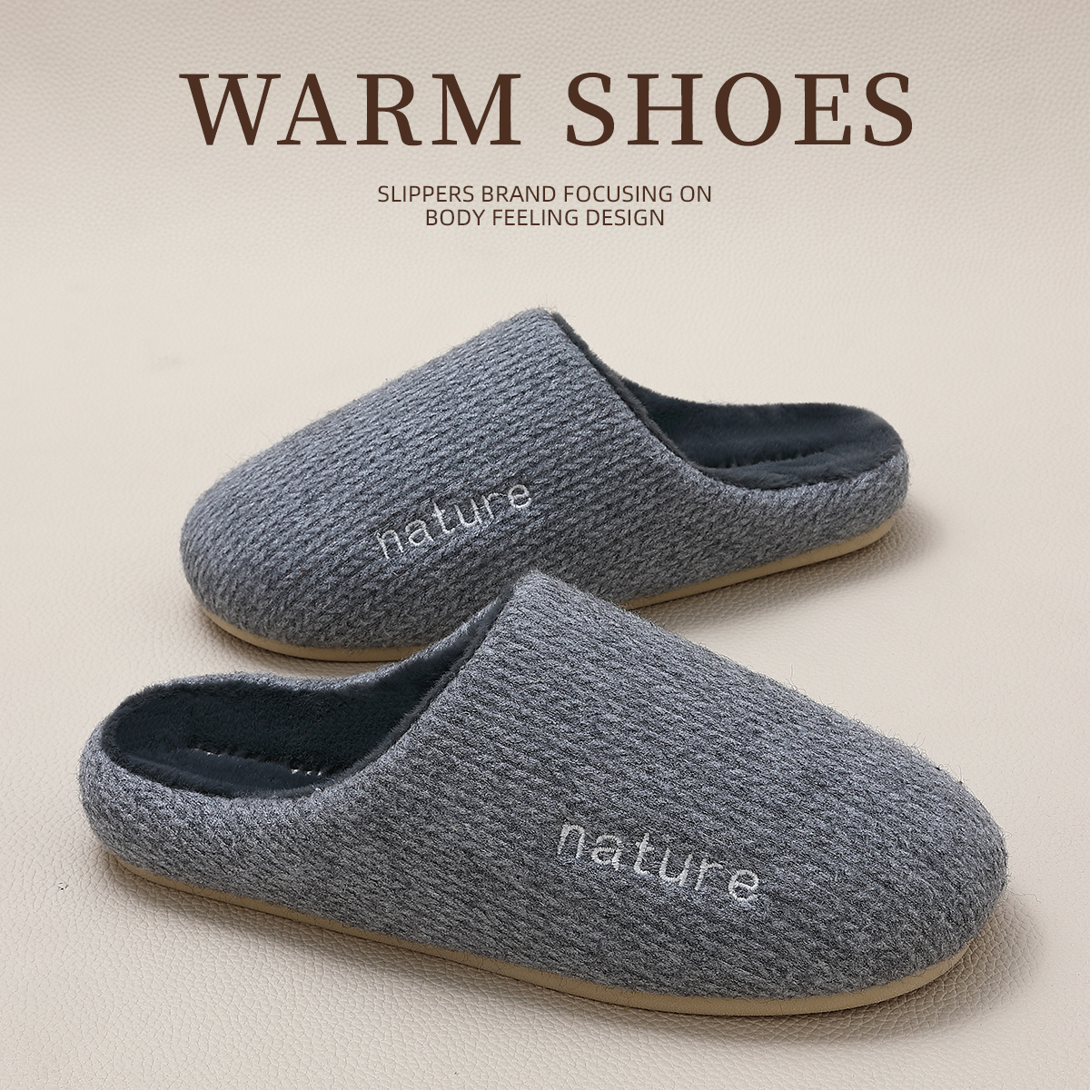 博肯棉拖鞋男士2025新款外穿秋冬