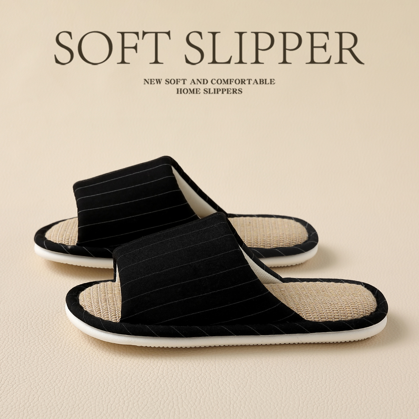 男士亚麻拖鞋室内家居不臭脚
