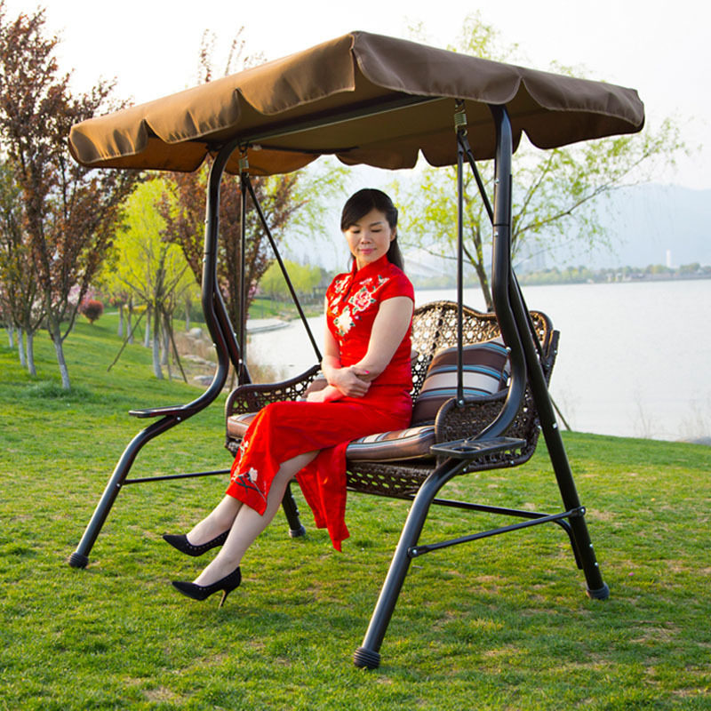 室外秋千户外摇椅编藤秋千双人吊椅铁艺阳台露台休闲成人庭院秋千,住宅家具,摇椅,淘宝优惠券,粉丝福利购,淘宝优惠卷