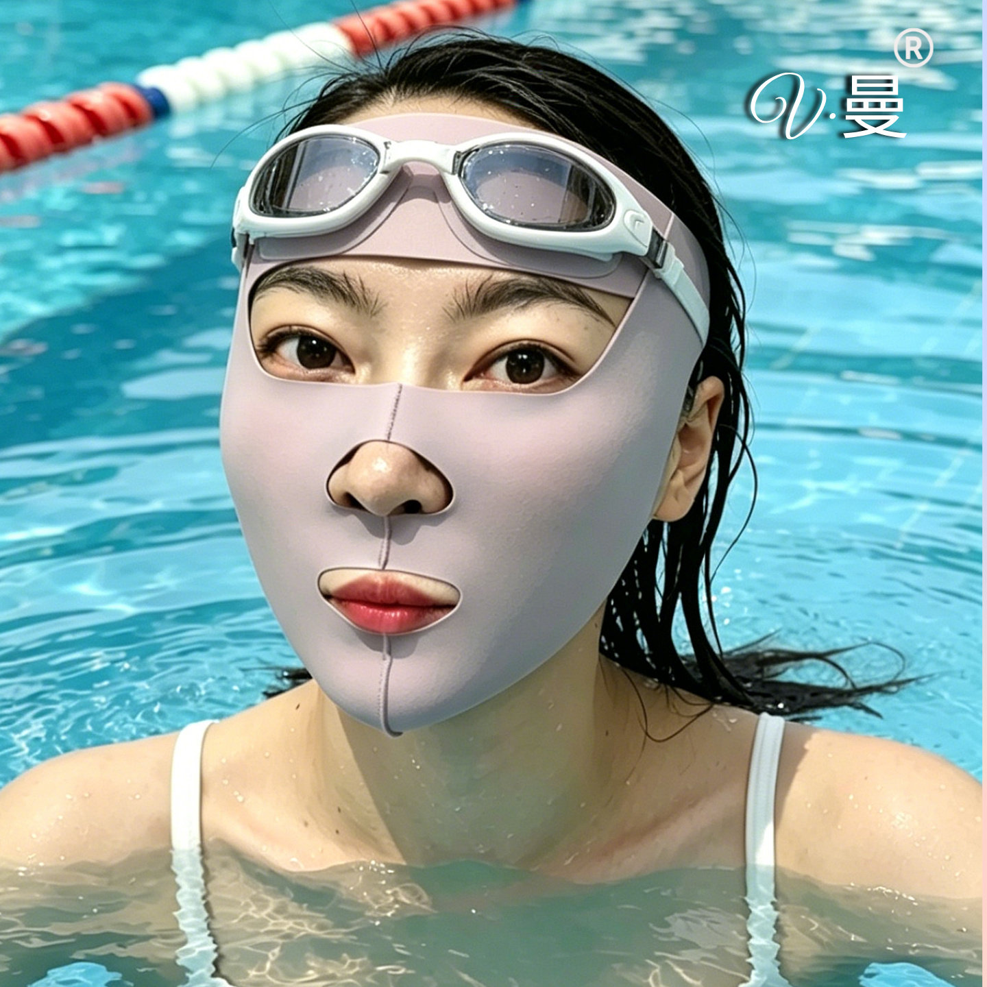 游泳运动防晒全脸面罩提拉绷带