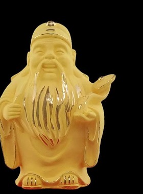 土地萨佛绒沙金财源广进绒沙金高工艺礼品家居摆镀金工艺品