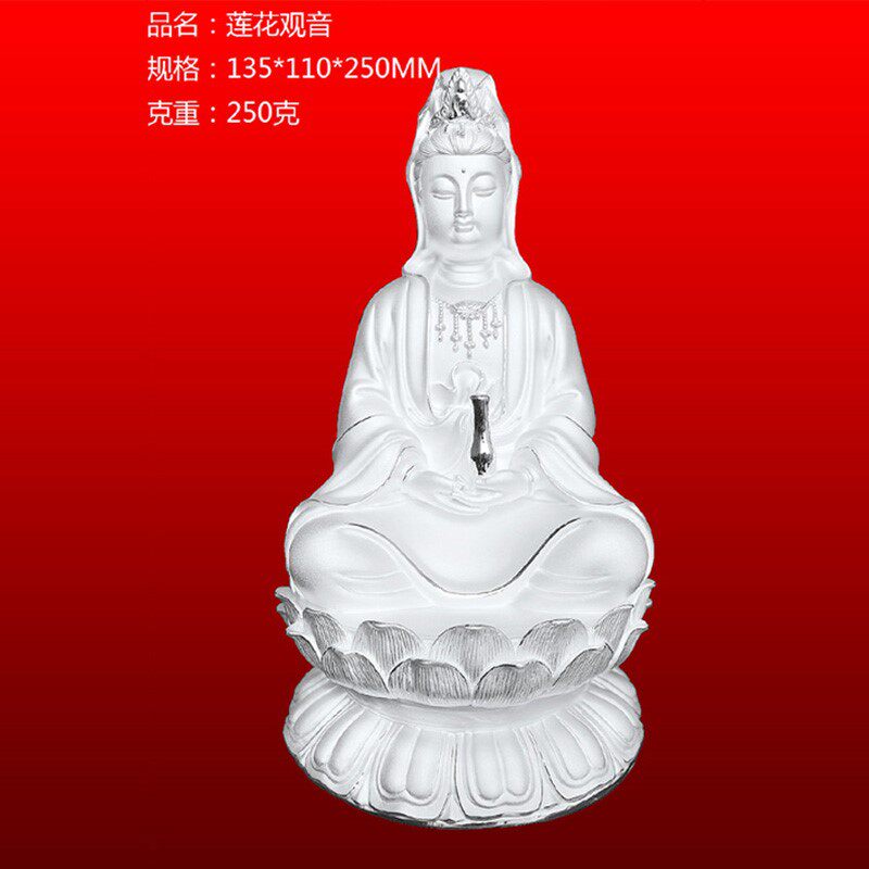 纯银观音菩萨佛像摆件足银999送子观音工艺品家居供奉镇宅平安