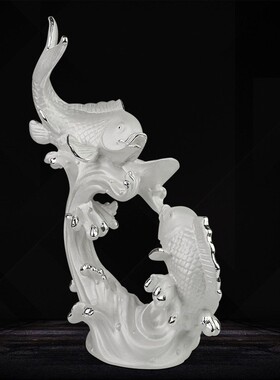 新款银鱼摆件纯银家居客厅