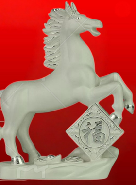 客厅生肖马落地摆件老板桌工艺品