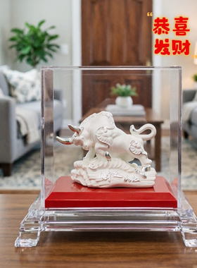 纯银牛摆件工艺品开业周年店庆