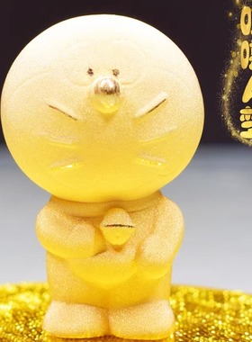 绒沙金工艺品摆件招财猫 叮当猫HelloKity 精车饰摆件礼品 小摆件