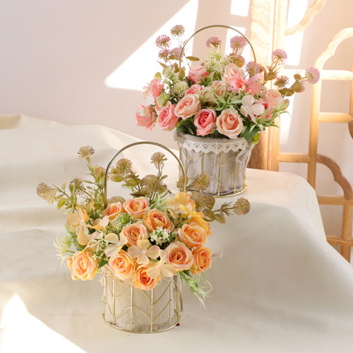 插花莱雅花艺玫瑰套装仿真花