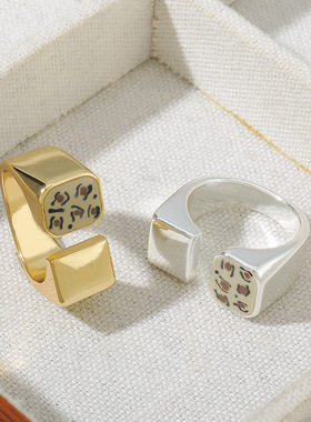 英国cherry kitty新款欧美宽版戒指小众设计开口指环时尚复古