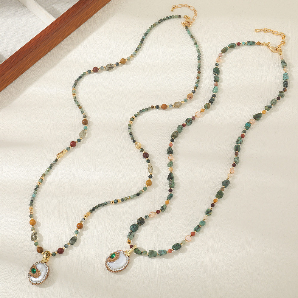 英国Cherry Kitty原创秋冬贵气感巴洛克珍珠项链非洲松串珠长款