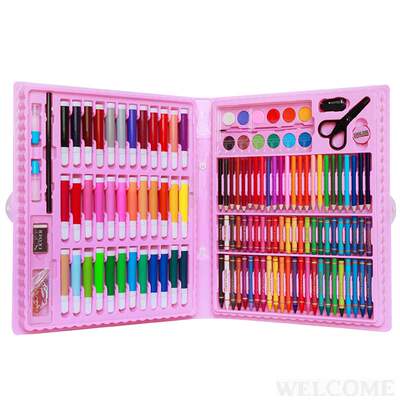 children watercolor pencil painting set gift box paintbrush