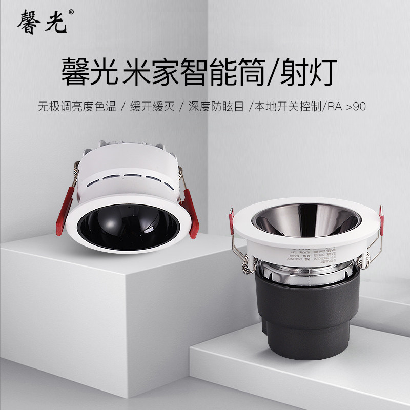 馨光米家智能调光蓝牙mesh7.5开孔嵌入式客厅卧室无主灯深度防眩目家用室内照明双色温渐亮渐灭筒射灯LED灯在类目 智能设备, 智能家庭, 智能音箱中 - 来自Buy2taobao.com提供专业的淘宝代购服务