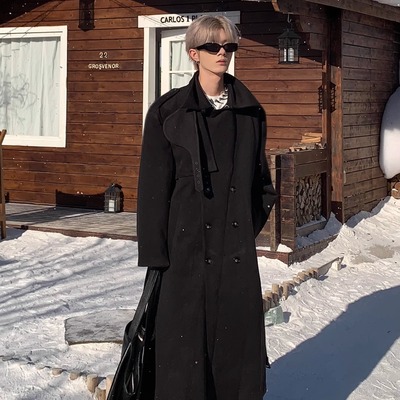 长款棉冬季长款过膝双排扣大衣