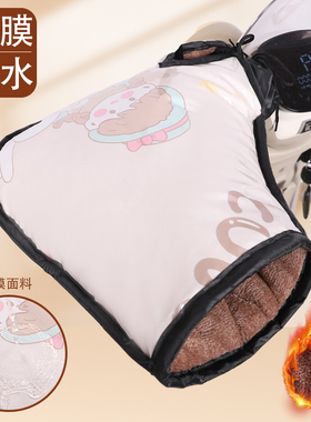 电动摩托车手套冬季保暖防水电瓶车把手把套挡风罩加厚棉护手冬天