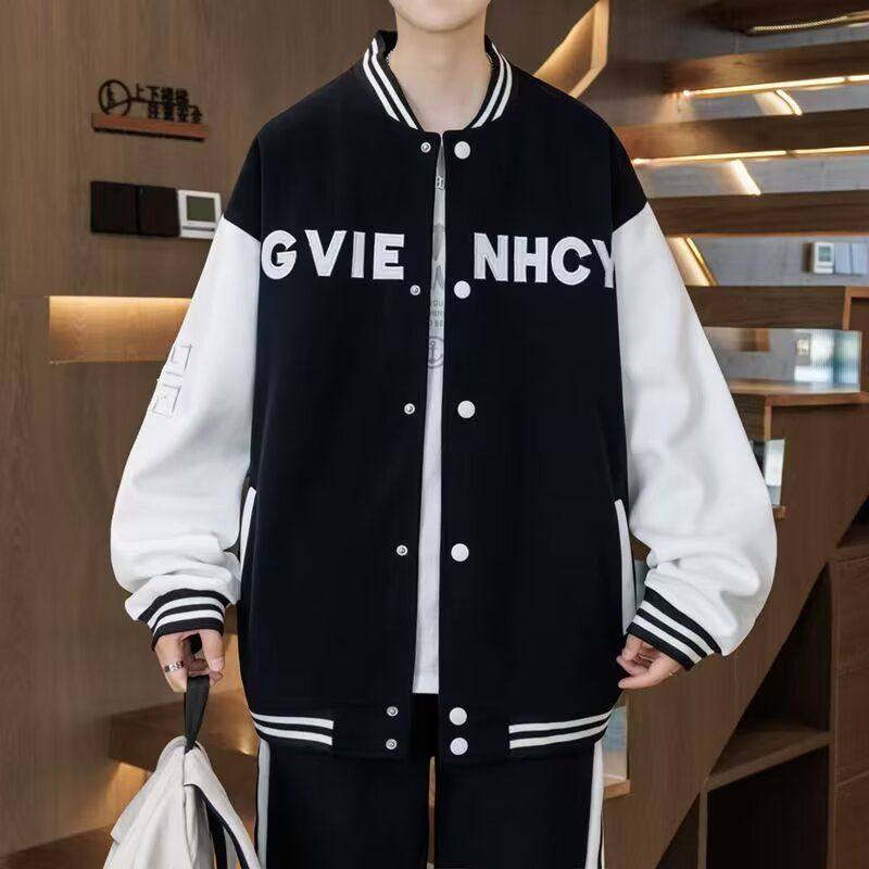美式潮牌棒球服外套男士春秋夏季宽松痞帅高街男款休闲夹克上衣服