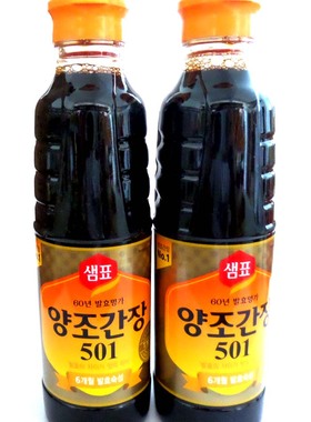 包邮韩国原装进口酱油纯粮发酵熟成膳府酱油500ml泉牌酿造酱油501