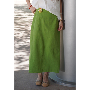 【照本堂女装】2026春季新款长裙舒适高级感20支简约直筒裙W22748