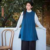 照本堂 棉麻马甲女国风新中式 春季 女装 复古盘扣上衣W12368 新款
